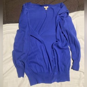 JCrew XS blue cardigan